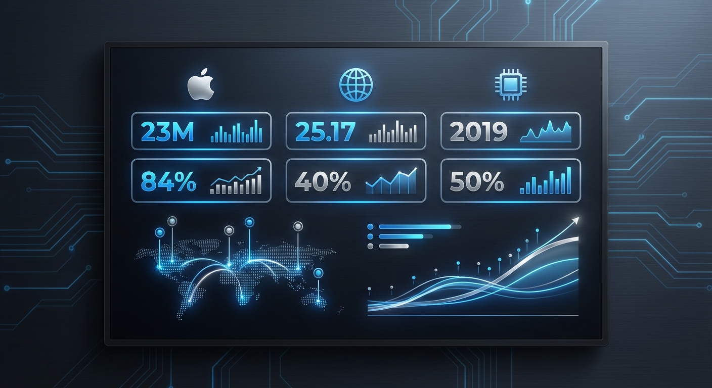 Apple 10-K FY2024 annual report financial dashboard showing key metrics and revenue breakdown