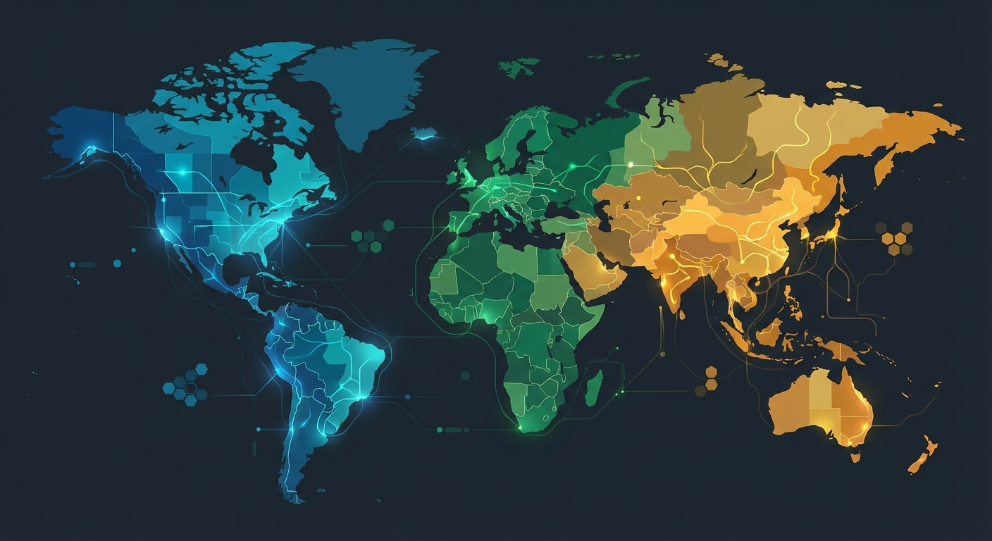 Apple FY2024 geographic revenue distribution world map showing Americas Europe and China market performance