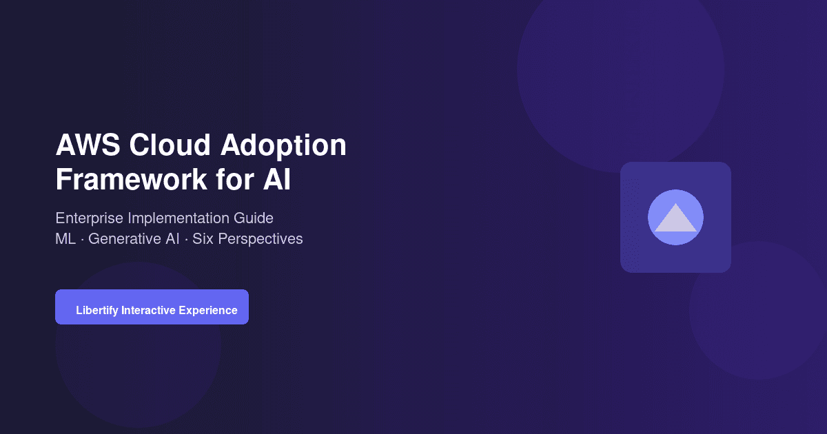 AWS Cloud Adoption Framework AI ML Guide — Libertify