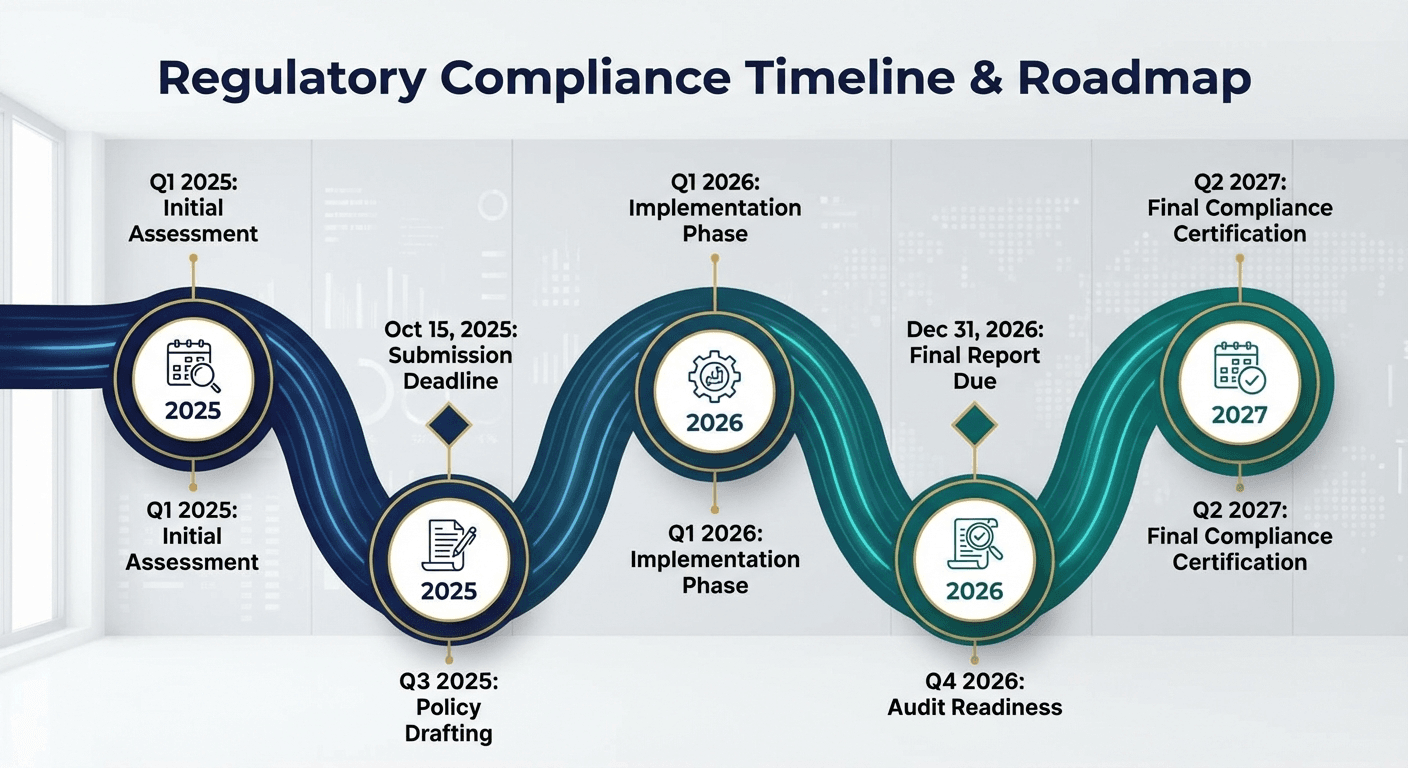 FCA regulatory initiatives grid 2025 timeline showing major compliance milestones for UK financial firms