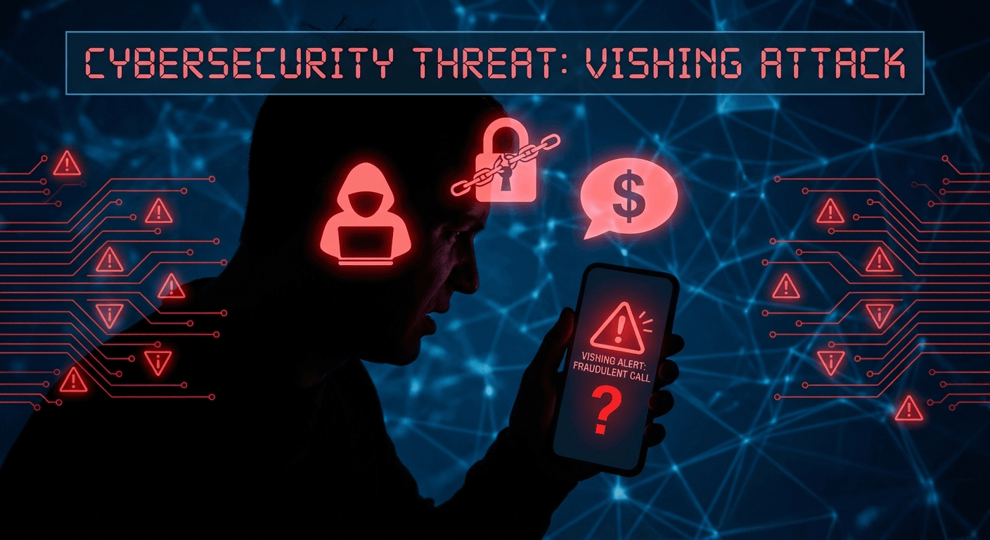 Vishing social engineering cybersecurity threat visualization