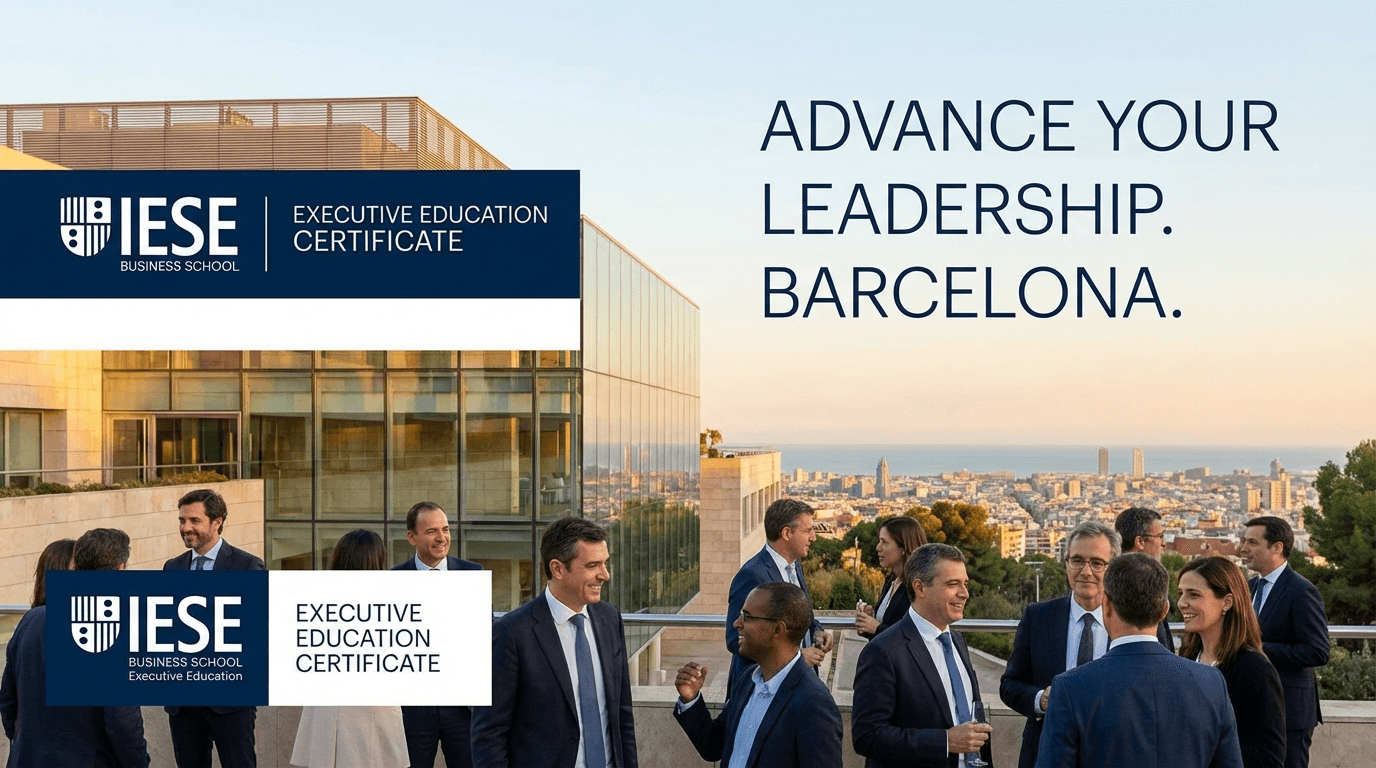 IESE Executive Education Certificate 2026 Guide 2026