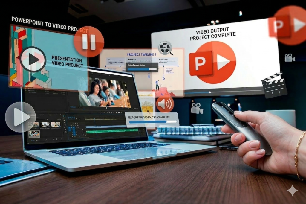 convert Powerpoint presentations to interactive videos