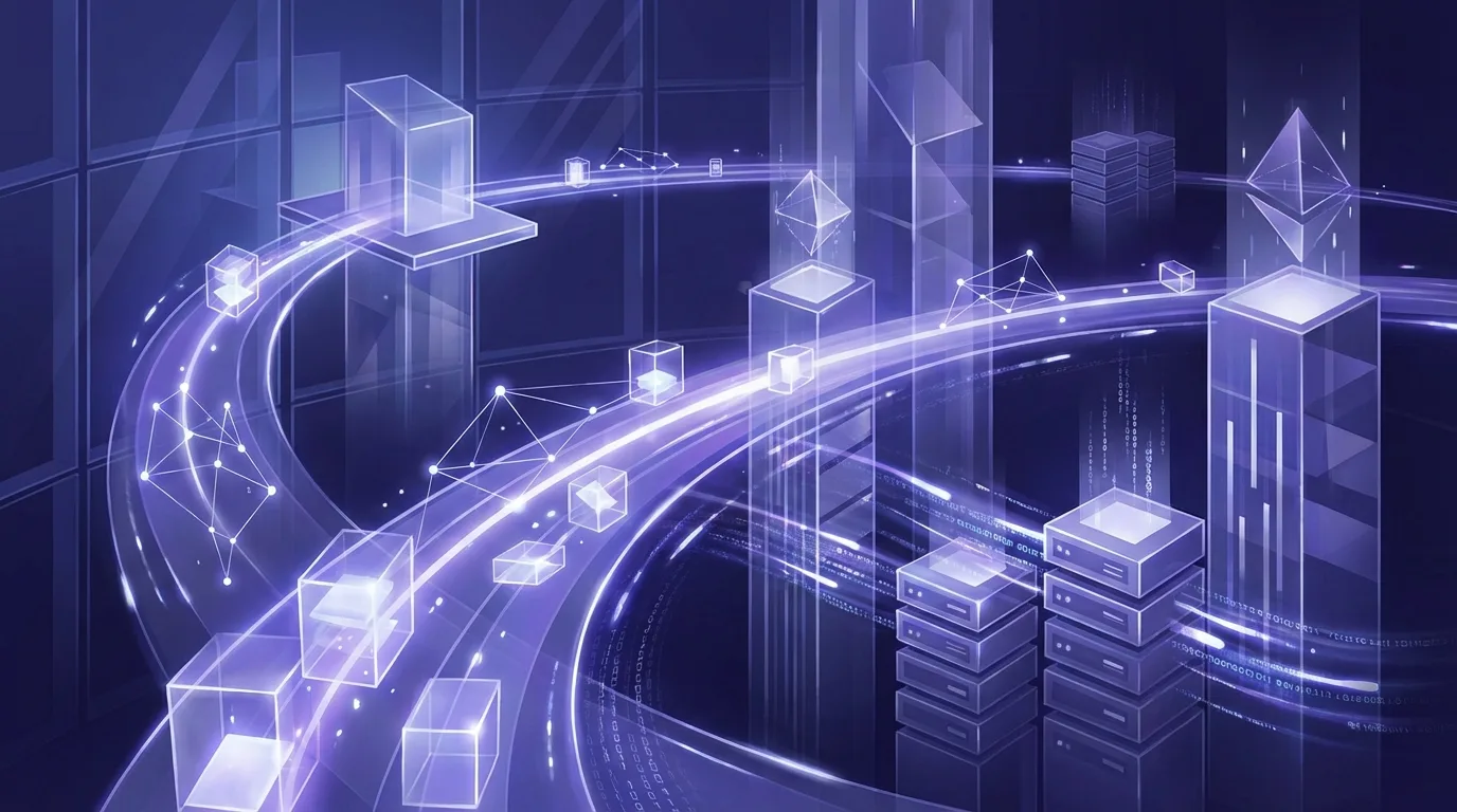 Autonomous AI agents working inside a modern enterprise environment with connected data streams