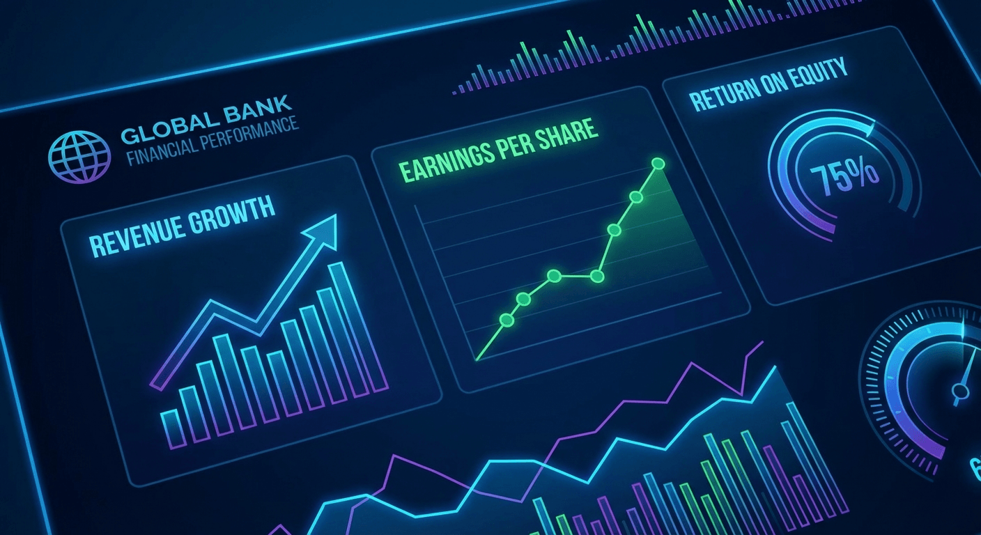 Wells Fargo 2024 financial performance dashboard showing revenue growth and earnings metrics