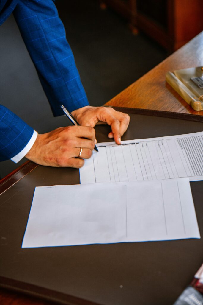 Insurance advisor explaining a policy