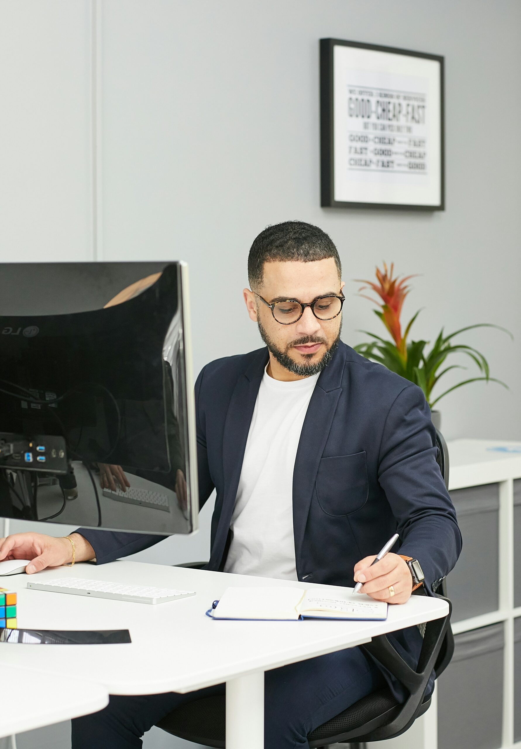 Sales rep preparing a proposal